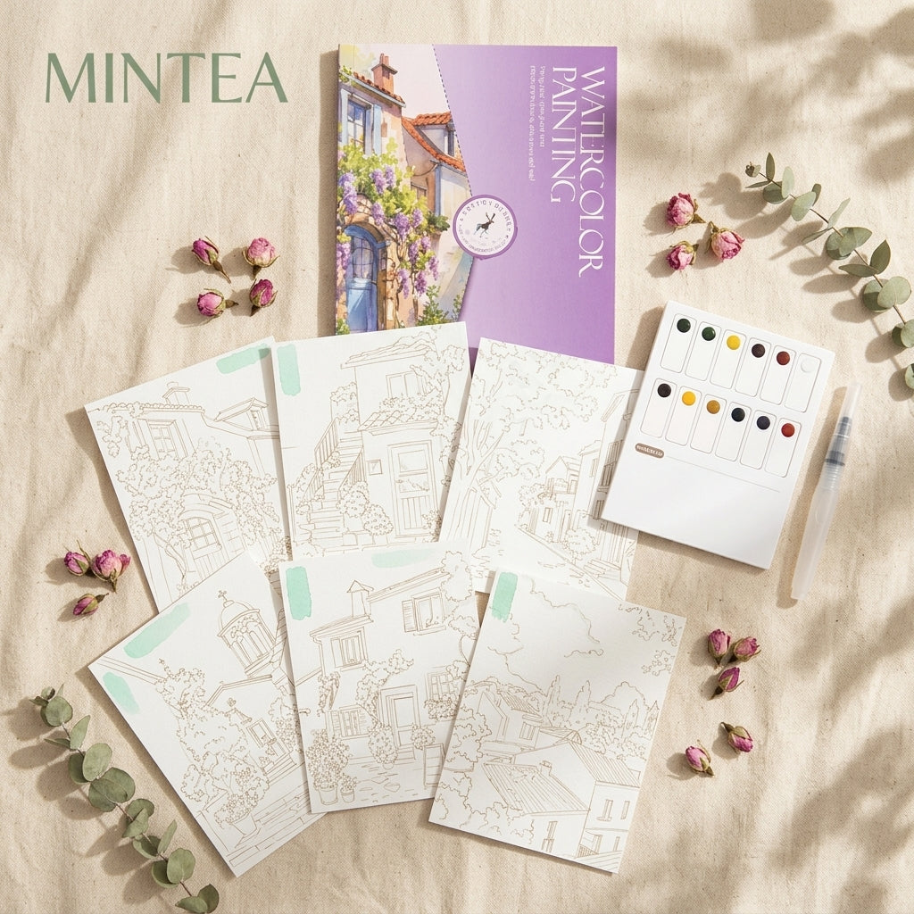 Kit de Pausa Creativa Mintea | Tu Primera Pintura en Acuarela