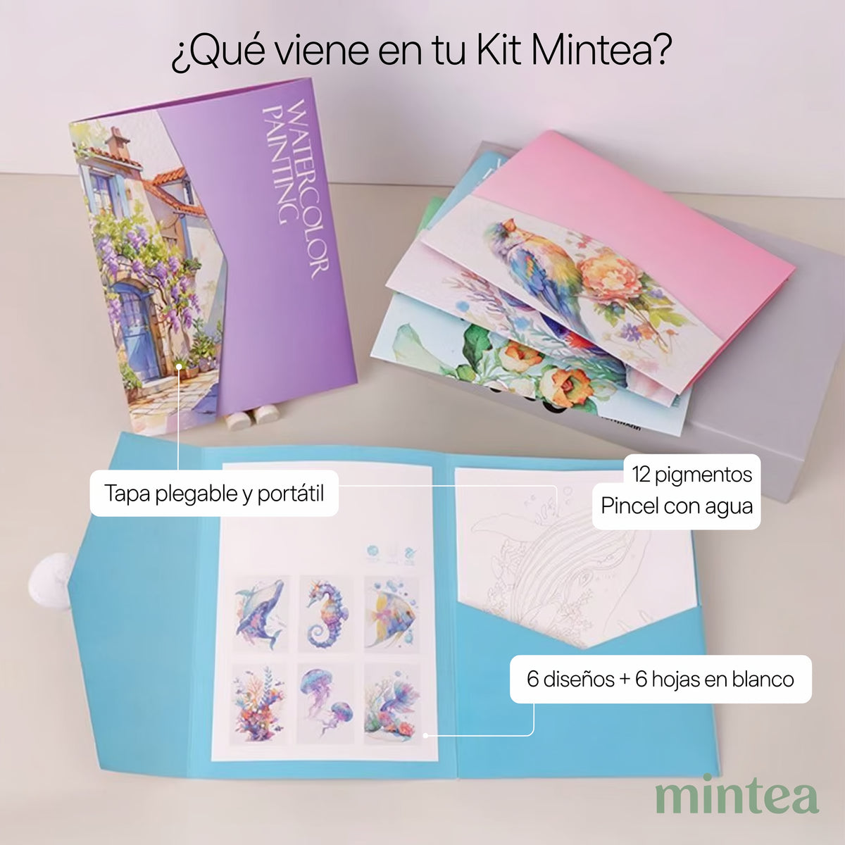 Kit de Pausa Creativa Mintea | Tu Primera Pintura en Acuarela