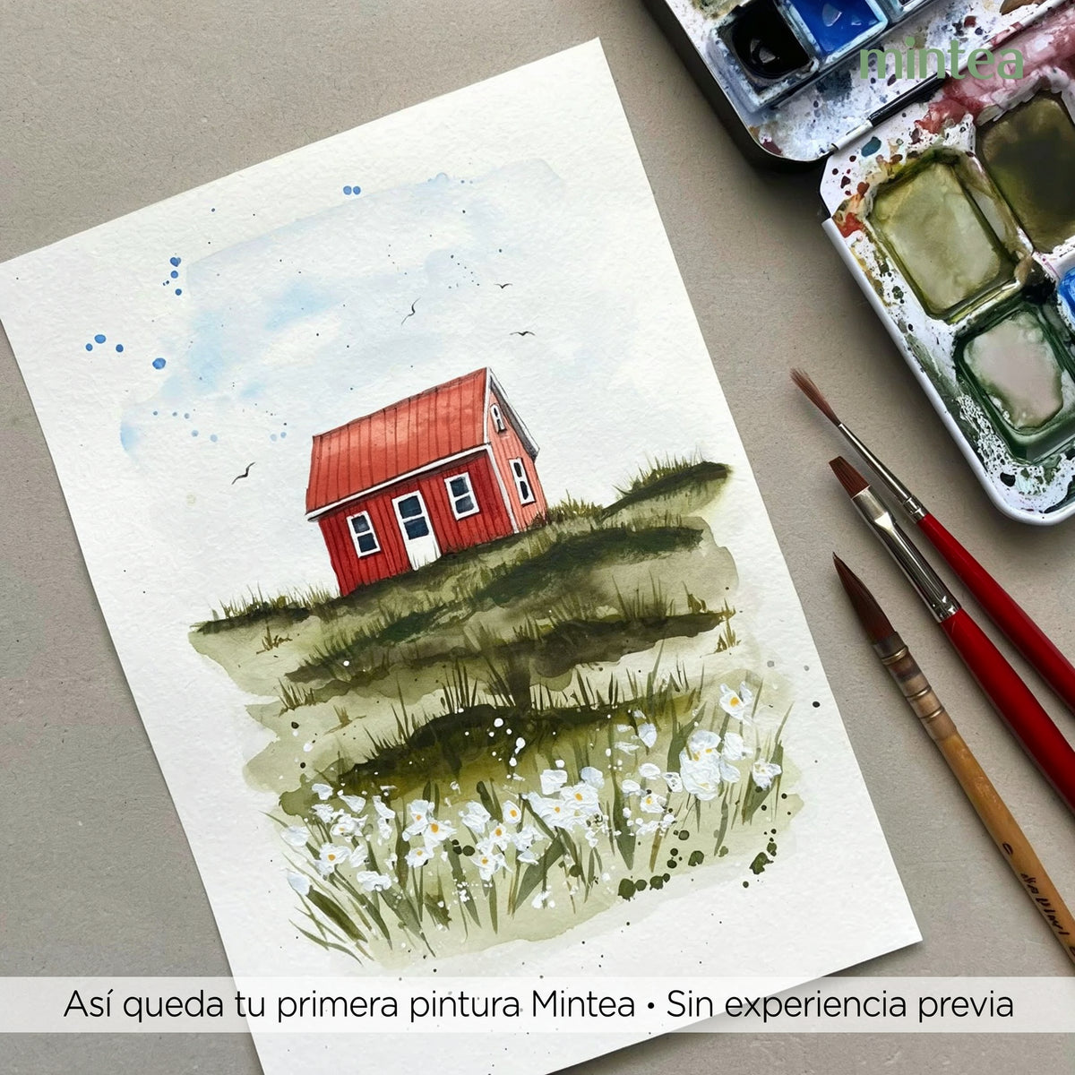 Kit de Pausa Creativa Mintea | Tu Primera Pintura en Acuarela